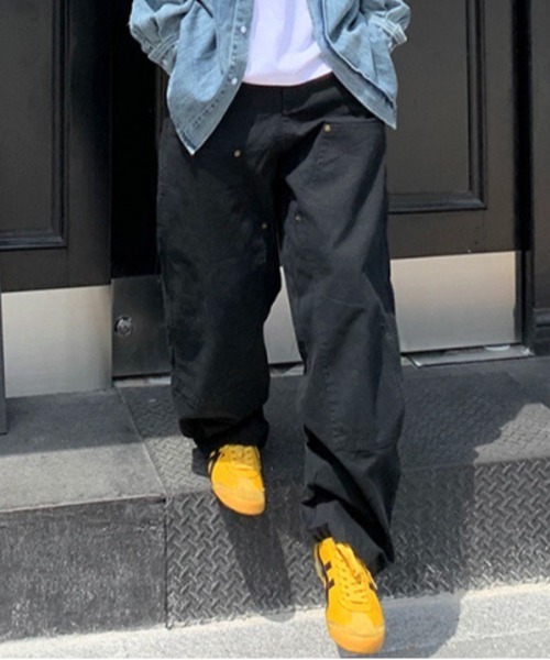 NOWLE(ノウル)の「【NOWLE】ワイドシルエット リベット ワークパンツ(チノパンツ・メンズ・ブラック/ダークブラウン・X-LARGE/LARGE/MEDIUM/SMALL)」の2枚目の写真