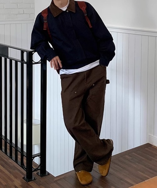 NOWLE(ノウル)の「【NOWLE】ワイドシルエット リベット ワークパンツ(チノパンツ・メンズ・ブラック/ダークブラウン・X-LARGE/LARGE/MEDIUM/SMALL)」の12枚目の写真