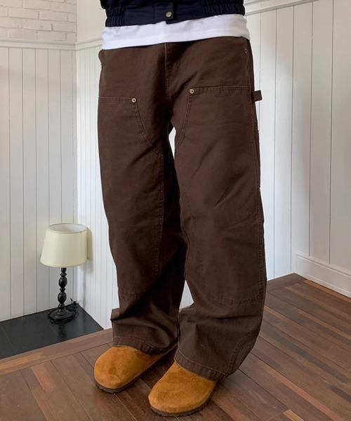 NOWLE】ワイドシルエット リベット ワークパンツ（チノパンツ）｜NOWLE