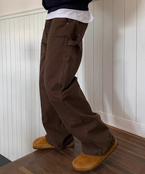 NOWLE(ノウル)の「【NOWLE】ワイドシルエット リベット ワークパンツ(チノパンツ・メンズ・ブラック/ダークブラウン・X-LARGE/LARGE/MEDIUM/SMALL)」の16枚目の写真