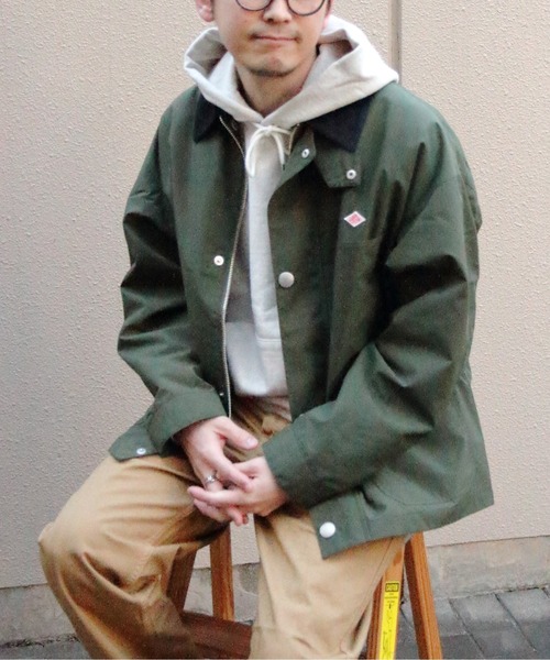 DANTON（ダントン）の「DANTON/ダントン　ナイロンカバーオールジャケット　NYLON COVERALL JACKET　DT-A0647 NTF（ナイロンジャケット・メンズ・ダークオリーブ/ブラック・42/38/40）」の18枚目の写真