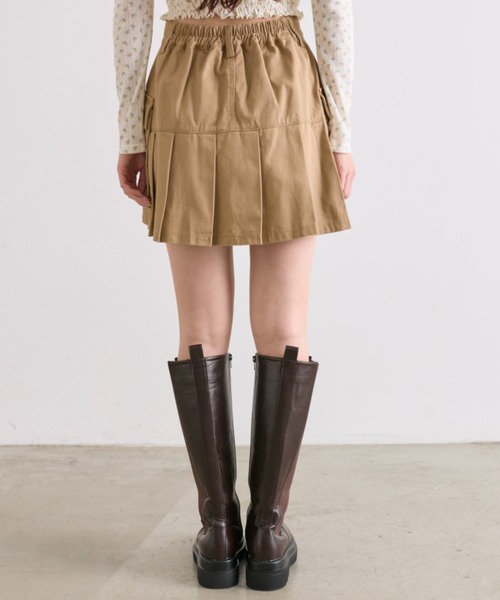 OLIVE des OLIVE（オリーブデオリーブ）の「カーゴプリーツミニスカート（スカート・レディース・チャコールグレー/インディゴブルー/キャメル/ブルー・FREE）」の7枚目の写真