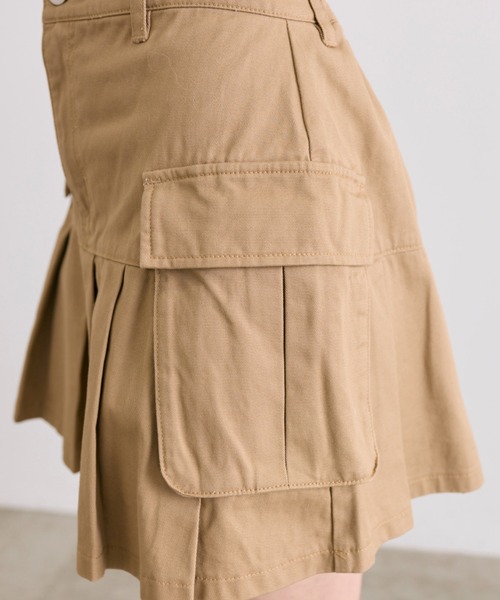 OLIVE des OLIVE（オリーブデオリーブ）の「カーゴプリーツミニスカート（スカート・レディース・チャコールグレー/インディゴブルー/キャメル/ブルー・FREE）」の10枚目の写真