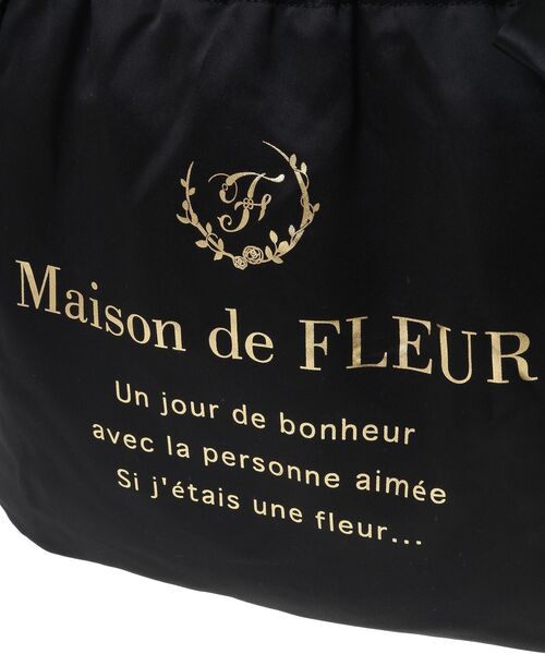 Maison de FLEUR（メゾンドフルール）の「ダブルリボンギャザートートバッグ（トートバッグ・レディース・ライトピンク/ライラック/ブラック/アイボリー・FREE）」の12枚目の写真