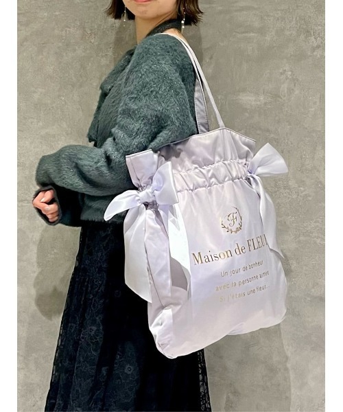 最終価格　MAISON de FLEUR ソフトリボンバッグ　黒　完売品 メゾン ド フルール Maison de FLEUR ソフトリボンバッグ