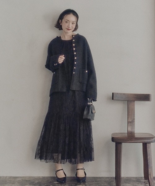 PUAL CE CIN（ピュアルセシン）の「ナイロンレース2WAYワンピース（ワンピース・レディース・ブラック・FREE）」の9枚目の写真
