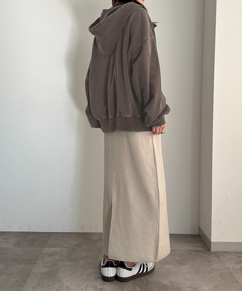 apres jour mignon(アプレジュールミニョン)の「フロントボタンデザインニットスカート(スカート・レディース・杢グレー/ブラック/アイボリー・MEDIUM/X-LARGE/SMALL)」の8枚目の写真