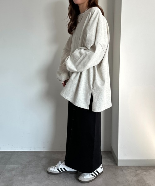 apres jour mignon(アプレジュールミニョン)の「フロントボタンデザインニットスカート(スカート・レディース・杢グレー/ブラック/アイボリー・MEDIUM/X-LARGE/SMALL)」の22枚目の写真