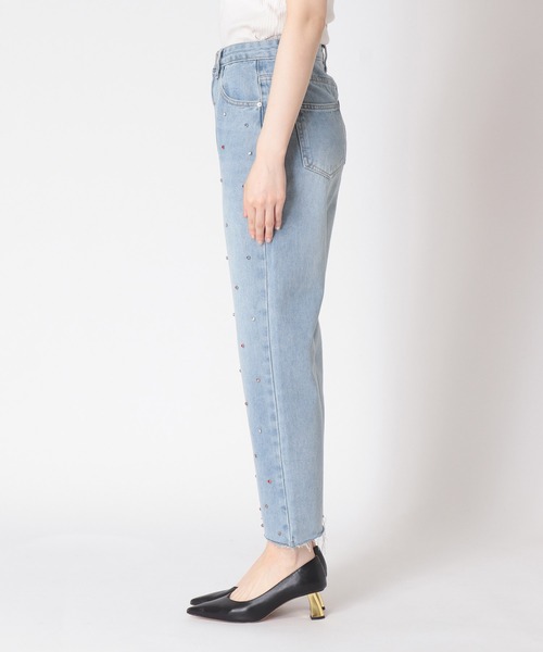 充実の品 ラインストーンデニムパンツ（デニムパンツ）｜Three Four Time パンツ