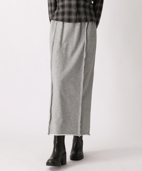 FOREVER 21(フォーエバー トゥエンティーワン)の「【2025SS】裏毛Iラインスカート(スカート・レディース・ブラック/グレー・SMALL/MEDIUM)」の1枚目の写真