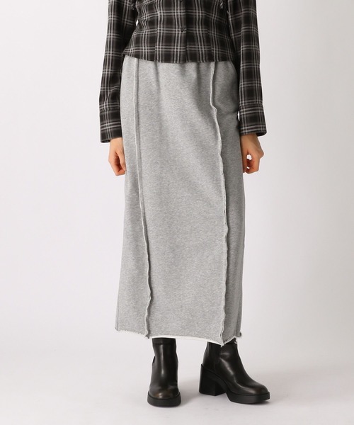 FOREVER 21(フォーエバー トゥエンティーワン)の「【2025SS】裏毛Iラインスカート(スカート・レディース・ブラック/グレー・SMALL/MEDIUM)」の6枚目の写真