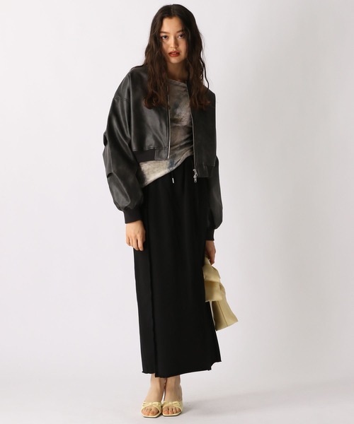 FOREVER 21(フォーエバー トゥエンティーワン)の「【2025SS】裏毛Iラインスカート(スカート・レディース・ブラック/グレー・SMALL/MEDIUM)」の12枚目の写真