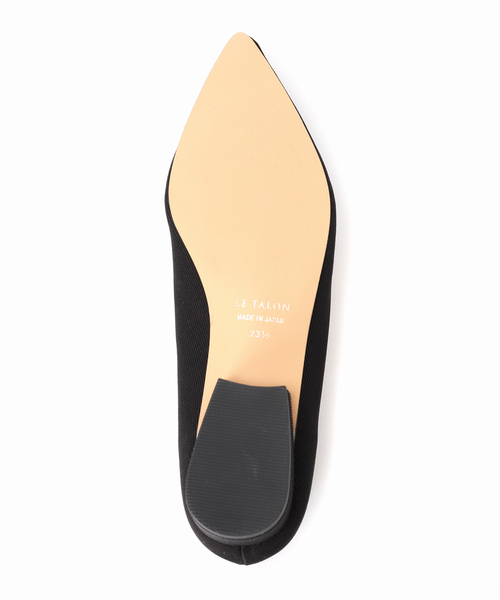 【美品】LE TALON ポインテッドメタルリボンフラット ポインテッドメタルリボンフラット（フラットシューズ）｜LE