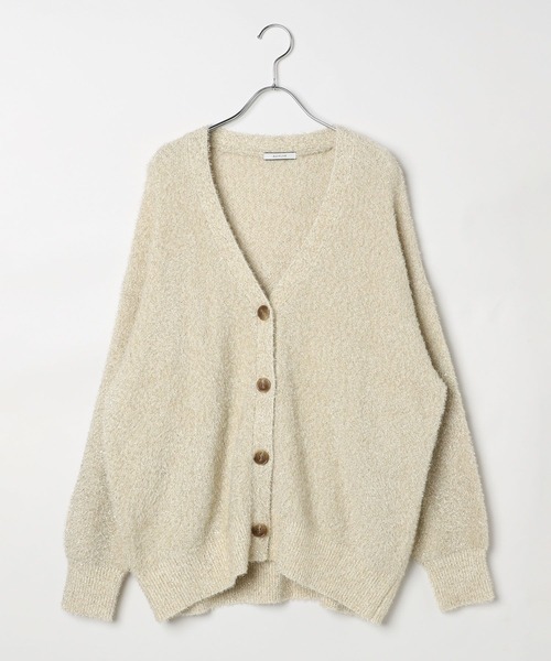 BAYFLOW（ベイフロー）の「[ラメ感が華やか]ラメフェザーニットカーディガン（カーディガン/ボレロ・レディース・ピンク/グレー/オフホワイト/ライトブルー・FREE）」の22枚目の写真