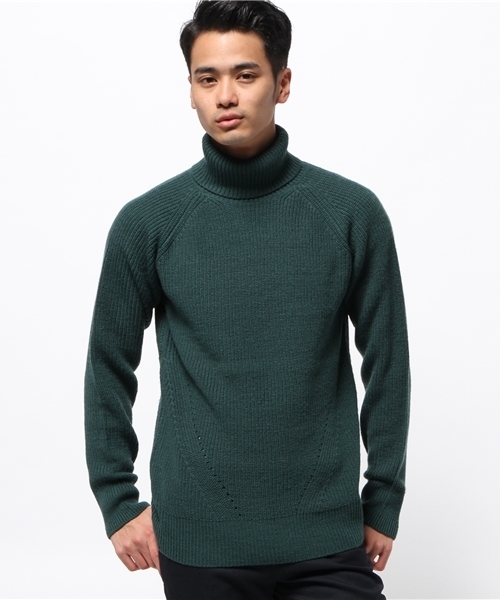 CIAOPANIC TYPY（チャオパニックティピー）の「【洗えるニット】 ウォッシャブルウールアゼタートルニット（ニット/セーター・メンズ・ホワイト/グレー/グリーン/ネイビー・SMALL/MEDIUM/LARGE）」の4枚目の写真