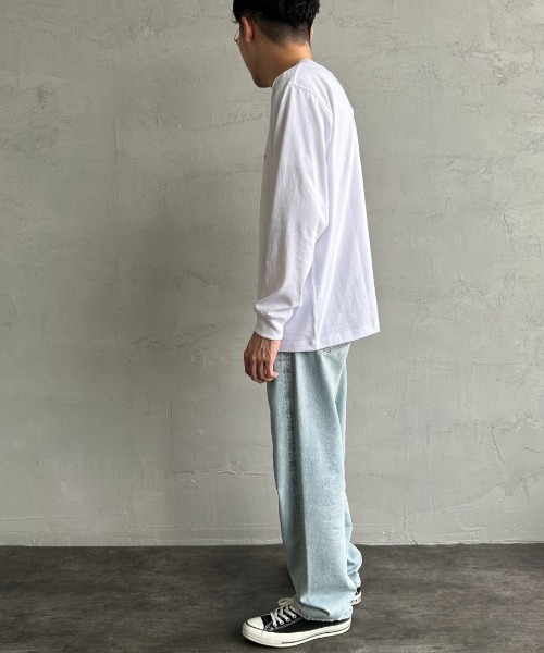 DANTON（ダントン）の「[DANTON/ダントン] ワンポイントロゴ クルーネックロンT（Tシャツ/カットソー・レディース・ホワイト/チャコール/ブラック・L/M/S）」の17枚目の写真