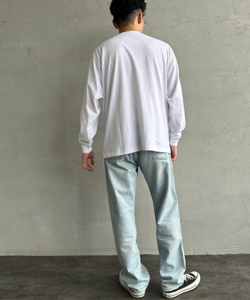 DANTON（ダントン）の「[DANTON/ダントン] ワンポイントロゴ クルーネックロンT（Tシャツ/カットソー・レディース・ホワイト/チャコール/ブラック・L/M/S）」の16枚目の写真