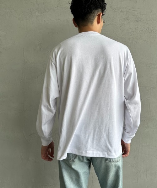 DANTON（ダントン）の「[DANTON/ダントン] ワンポイントロゴ クルーネックロンT（Tシャツ/カットソー・レディース・ホワイト/チャコール/ブラック・L/M/S）」の19枚目の写真