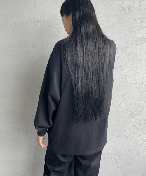 DANTON/ダントン] ワンポイントロゴ クルーネックロンT（Tシャツ