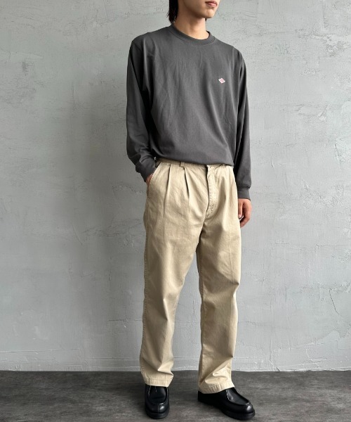 DANTON（ダントン）の「[DANTON/ダントン] ワンポイントロゴ クルーネックロンT（Tシャツ/カットソー・レディース・ホワイト/チャコール/ブラック・L/M/S）」の5枚目の写真
