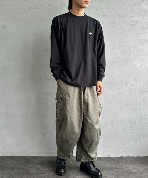 DANTON（ダントン）の「[DANTON/ダントン] ワンポイントロゴ クルーネックロンT（Tシャツ/カットソー・レディース・ホワイト/チャコール/ブラック・L/M/S）」の8枚目の写真