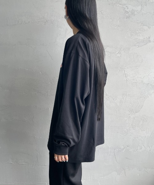 tシャツ 「DANTON/ダントン」 ワンポイントロゴ クルーネックロンT レディース メンズ DANTON（ダントン）の「[DANTON/ダントン] ワンポイントロゴ
