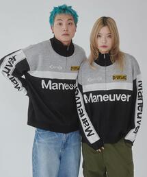 WEGO/レーシンググラフィックニットブルゾン