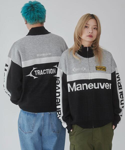 WEGO(ウィゴー)の「WEGO/レーシンググラフィックニットブルゾン(カーディガン/ボレロ・メンズ・ブラック/レッド・MEDIUM/LARGE)」の13枚目の写真