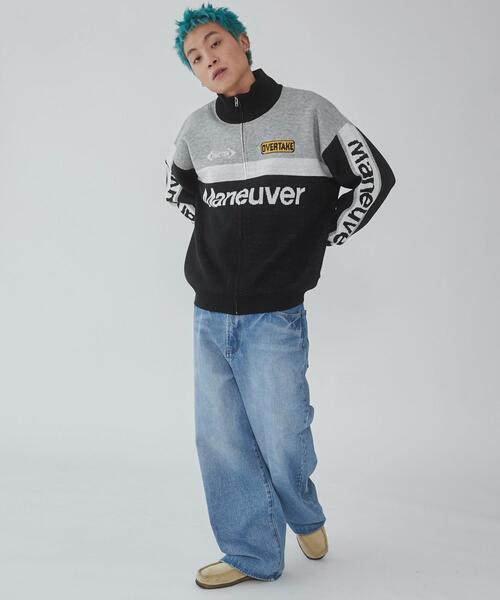 WEGO(ウィゴー)の「WEGO/レーシンググラフィックニットブルゾン(カーディガン/ボレロ・メンズ・ブラック/レッド・MEDIUM/LARGE)」の16枚目の写真