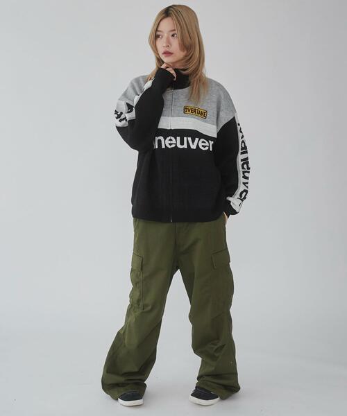 WEGO(ウィゴー)の「WEGO/レーシンググラフィックニットブルゾン(カーディガン/ボレロ・メンズ・ブラック/レッド・MEDIUM/LARGE)」の4枚目の写真