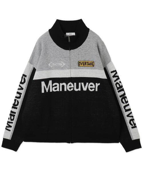 WEGO(ウィゴー)の「WEGO/レーシンググラフィックニットブルゾン(カーディガン/ボレロ・メンズ・ブラック/レッド・MEDIUM/LARGE)」の6枚目の写真