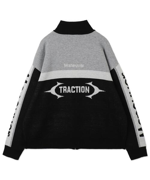 WEGO(ウィゴー)の「WEGO/レーシンググラフィックニットブルゾン(カーディガン/ボレロ・メンズ・ブラック/レッド・MEDIUM/LARGE)」の7枚目の写真