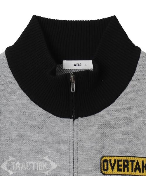 WEGO(ウィゴー)の「WEGO/レーシンググラフィックニットブルゾン(カーディガン/ボレロ・メンズ・ブラック/レッド・MEDIUM/LARGE)」の8枚目の写真