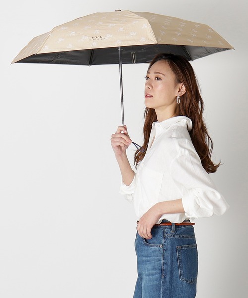 POLO RALPH LAUREN（ポロ ラルフ ローレン）の「【WEB限定】遮光100% 晴雨兼用 折りたたみ傘 コンパクト "POLO 花柄" ポロ（折りたたみ傘・レディース・ブラック/ベージュ/ネイビー・FREE）」の18枚目の写真