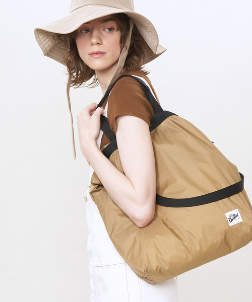 Drifter（ドリフター）の「PACK SHOULDER TOTE／パックショルダートート（ショルダーバッグ・メンズ・タン/グリーン系カモフラージュ/ネイビー/ブルー/ブラック・FREE）」の3枚目の写真