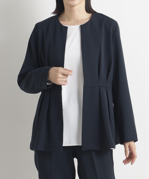 FOUND GOOD（ファウンドグッド）の「O/ペプラムジャケット（その他アウター・レディース・アイボリー/ブラック/ネイビー・L/M/S）」の10枚目の写真