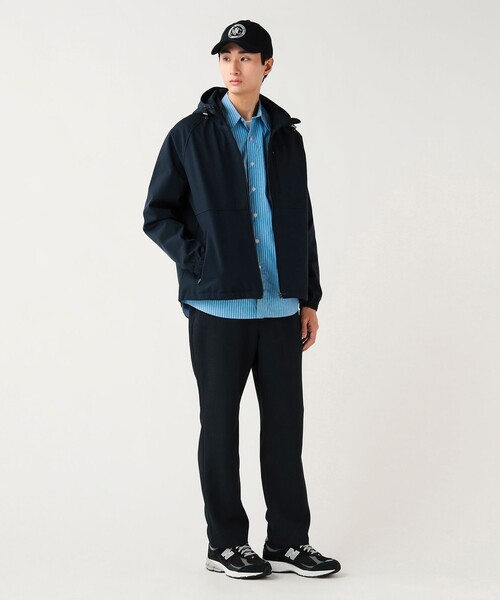 BEAMS HEART（ビームスハート）の「撥水 フィルム ライト フーディー（防風・撥水加工）（ブルゾン・メンズ・ブラック/ネイビー・S/M/L/XL）」の14枚目の写真