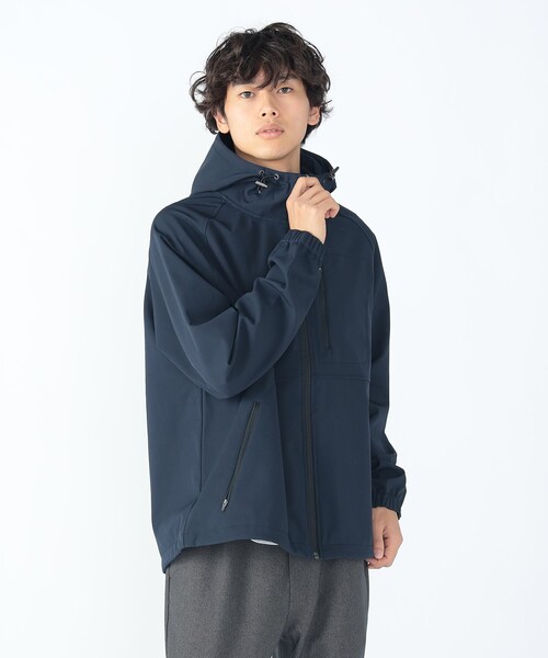 BEAMS HEART（ビームスハート）の「撥水 フィルム ライト フーディー（防風・撥水加工）（ブルゾン・メンズ・ブラック/ネイビー・S/M/L/XL）」の21枚目の写真