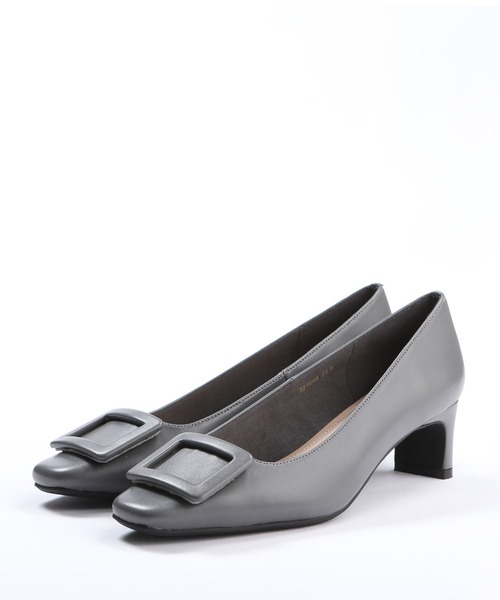 HIPS（ヒップス）の「スクエアトゥバックルパンプス（パンプス・レディース・ネイビー/グレー/ブラック・22.5cm/23cm/23.5cm/24cm/24.5cm）」の9枚目の写真