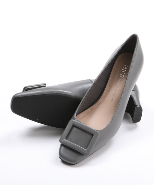 HIPS（ヒップス）の「スクエアトゥバックルパンプス（パンプス・レディース・ネイビー/グレー/ブラック・22.5cm/23cm/23.5cm/24cm/24.5cm）」の12枚目の写真
