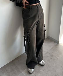 apres jour mignon | 【SETUP可能】カットアウトデニムカーゴパンツ(デニムパンツ)