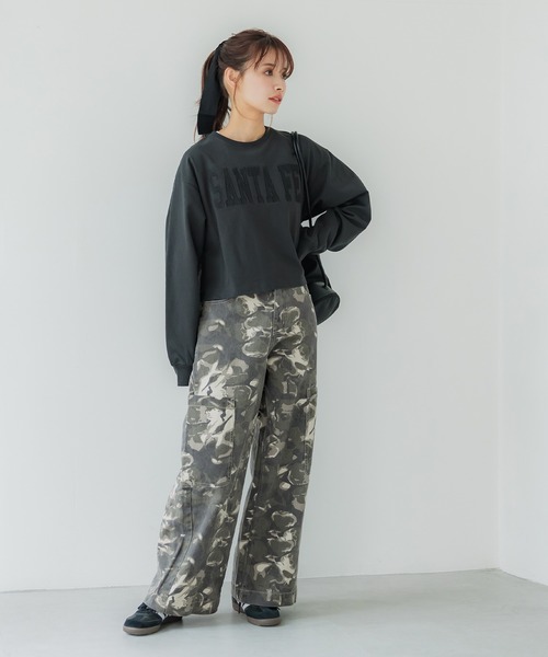 coca(coca)(コカ)の「【WEB限定セール】カモフラージュワイドパンツ(カーゴパンツ・レディース・その他・S/L/M)」の5枚目の写真