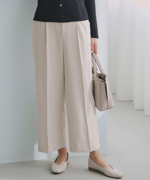 grove(グローブ)の「【雑誌掲載】バックルベルトクロップドワイドパンツ(その他パンツ・レディース・ブラウン系その他/ナチュラル/ネイビー・02/03/01/04/05)」の1枚目の写真