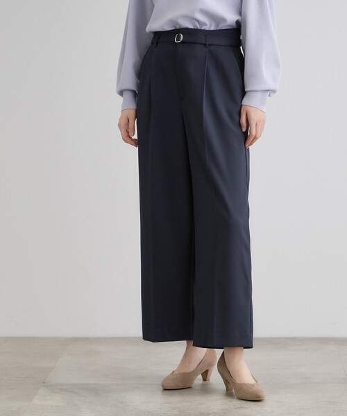 grove(グローブ)の「【雑誌掲載】バックルベルトクロップドワイドパンツ(その他パンツ・レディース・ブラウン系その他/ナチュラル/ネイビー・02/03/01/04/05)」の3枚目の写真