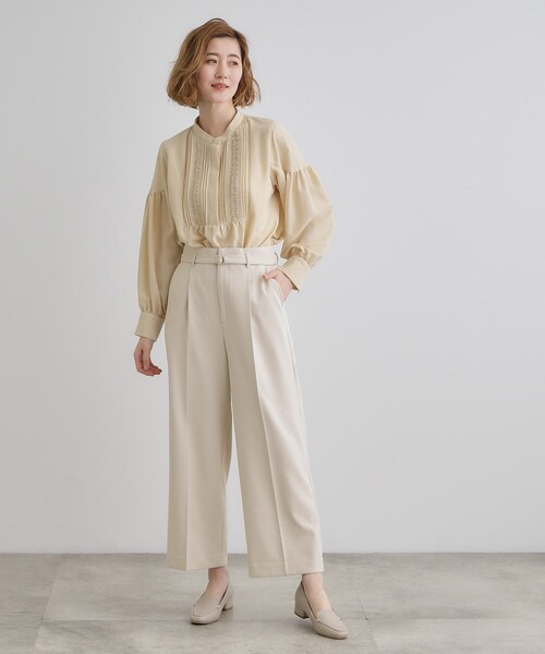 grove(グローブ)の「【雑誌掲載】バックルベルトクロップドワイドパンツ(その他パンツ・レディース・ブラウン系その他/ナチュラル/ネイビー・02/03/01/04/05)」の10枚目の写真