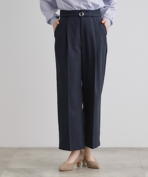 grove(グローブ)の「【雑誌掲載】バックルベルトクロップドワイドパンツ(その他パンツ・レディース・ブラウン系その他/ナチュラル/ネイビー・02/03/01/04/05)」の12枚目の写真