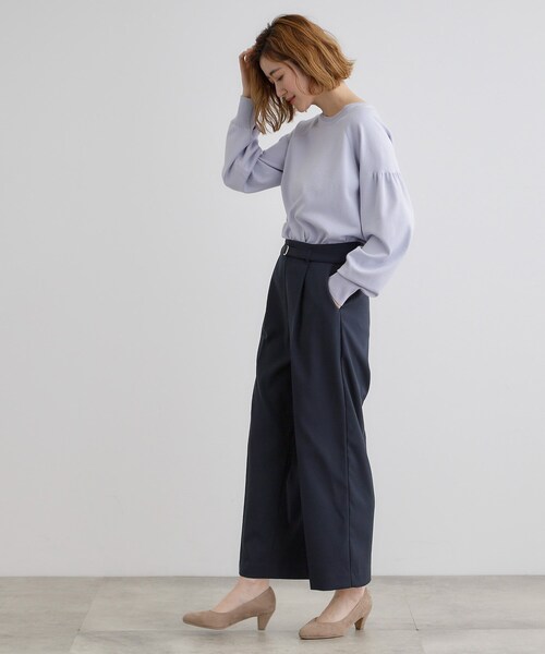 grove(グローブ)の「【雑誌掲載】バックルベルトクロップドワイドパンツ(その他パンツ・レディース・ブラウン系その他/ナチュラル/ネイビー・02/03/01/04/05)」の14枚目の写真