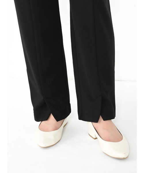 COHINA（コヒナ）の「シャツテールブラウス×テーパードパンツセットアップ 【低身長・小柄女性】（セットアップ・レディース・レッド・SHORT）」の4枚目の写真