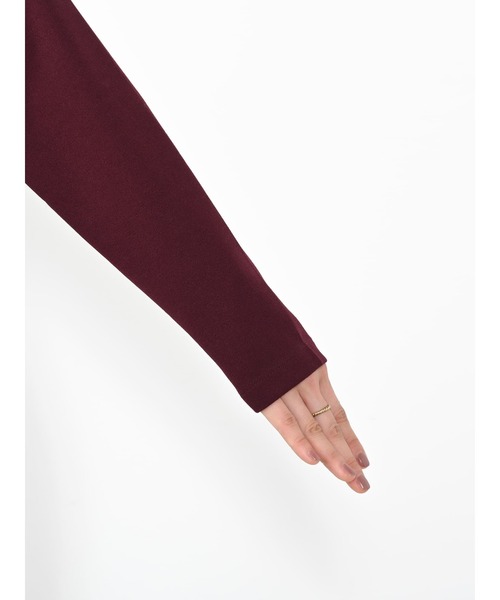 COHINA（コヒナ）の「シャツテールブラウス×テーパードパンツセットアップ 【低身長・小柄女性】（セットアップ・レディース・レッド・SHORT）」の8枚目の写真