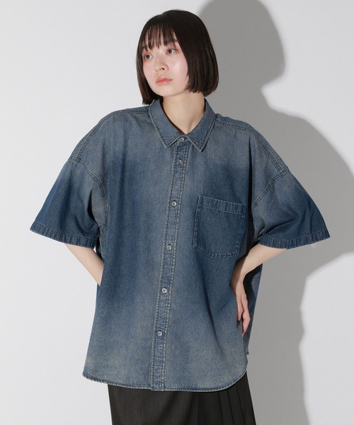 Anui（アニュイ）の「【UNISEX】フラワーデニムシャツ（シャツ/ブラウス・レディース・ブルー/ブラック・MEDIUM）」の15枚目の写真